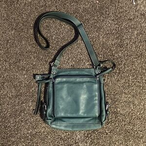Fossil Dark Green Embossed Bag